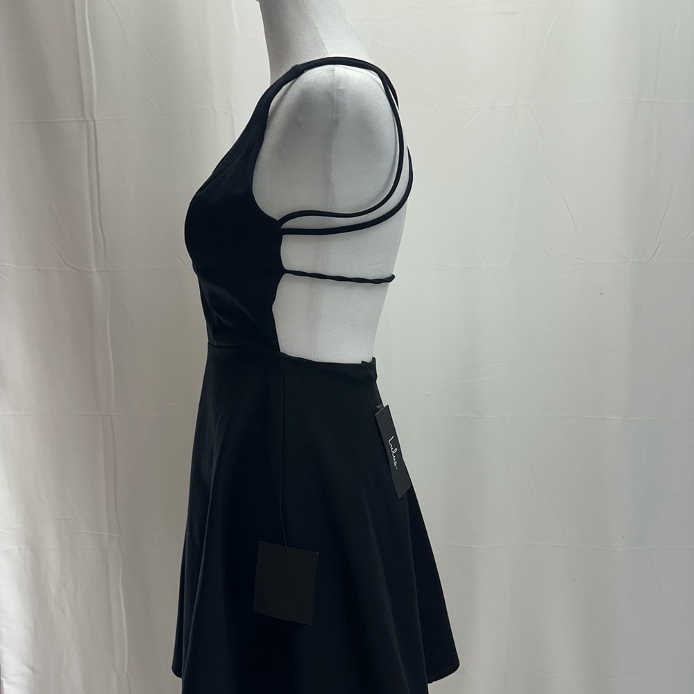 Lulu's Classic Black Mini Dress S NEW - Picture 3 of 4